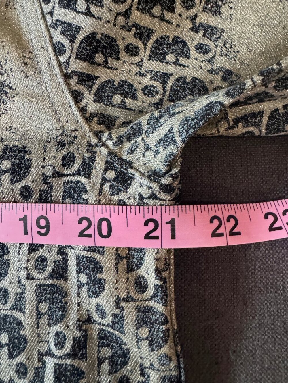 Dior Oblique Denim Overshirt Gray Silver Gold Tone Cotton Blend Button Down - Picture 12 of 14